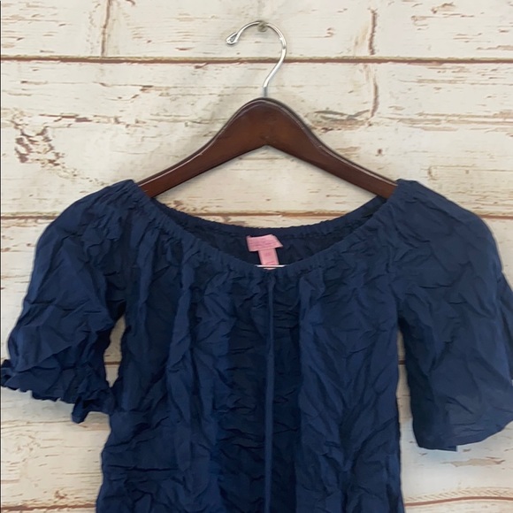 Lilly Pulitzer Satin Off The Shoulder Top - Picture 3 of 6